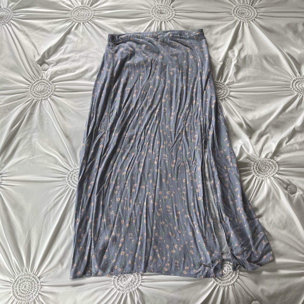 Floral Maxi Skirt with Slit